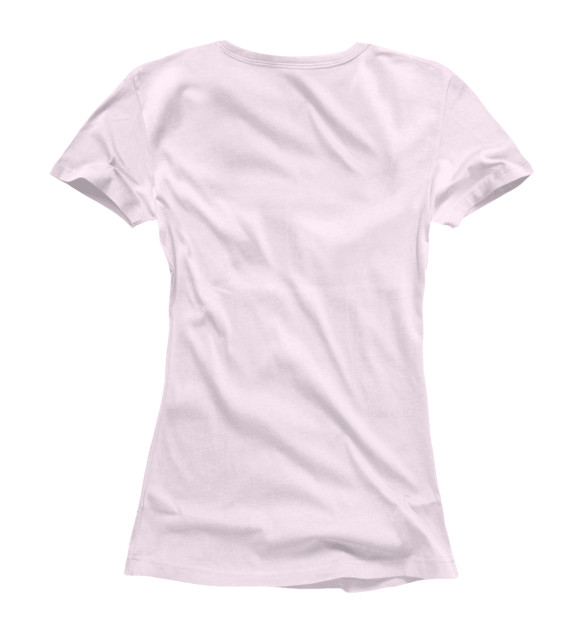 Женская футболка с изображением Корейское сердечко цвета Белый