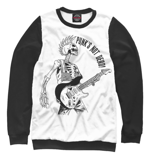 Женский свитшот с изображением Punk's not dead! цвета Белый