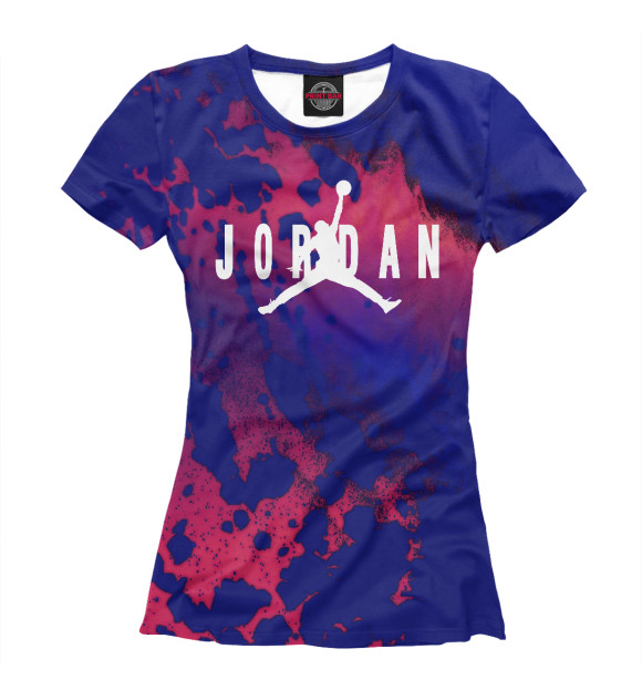 Женская футболка с изображением JORDAN цвета Белый