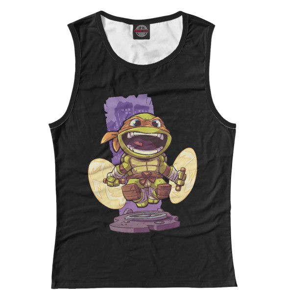 Майка для девочки с изображением Ninja Turtles цвета Белый