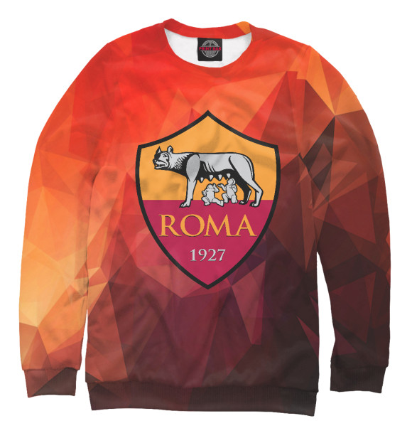 Свитшот для мальчиков с изображением Roma / Рома цвета Белый
