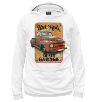 Худи для девочки Американский хот род (Rat rod) на белом