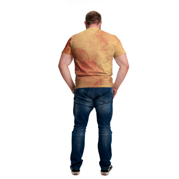 Мужская футболка с изображением Кто не работает тот не ест цвета Белый