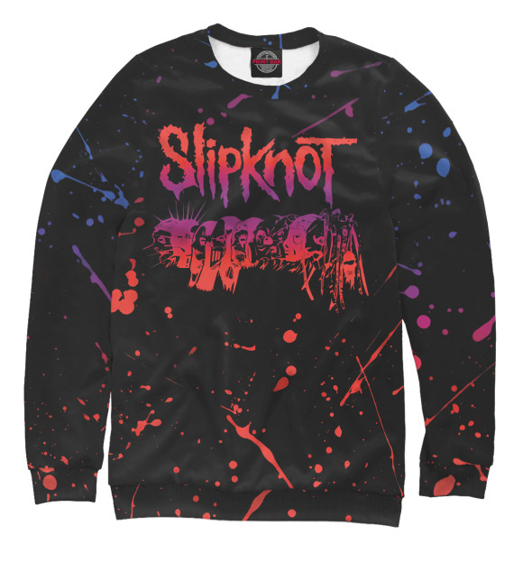Свитшот для девочек с изображением Slipknot цвета Белый