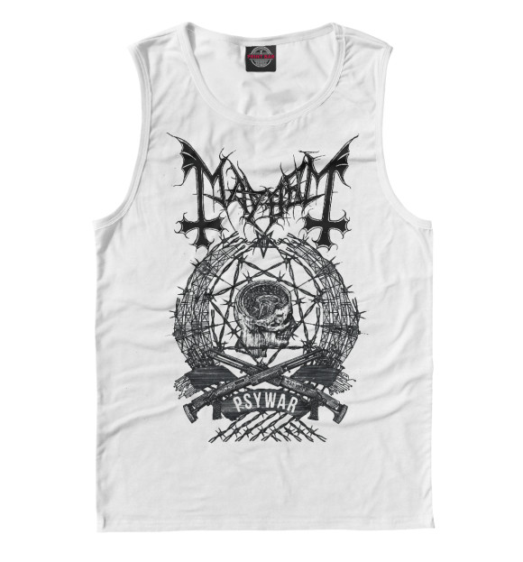 Майка для мальчика с изображением Mayhem цвета Белый