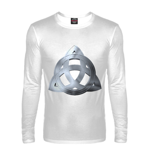 Мужской лонгслив с изображением Зачарованные цвета Белый