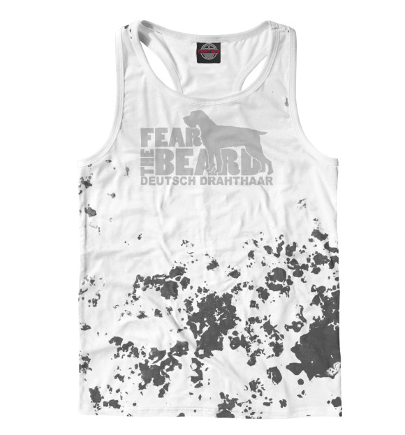 Мужская майка-борцовка с изображением Fear the Beard Deutsch цвета Белый