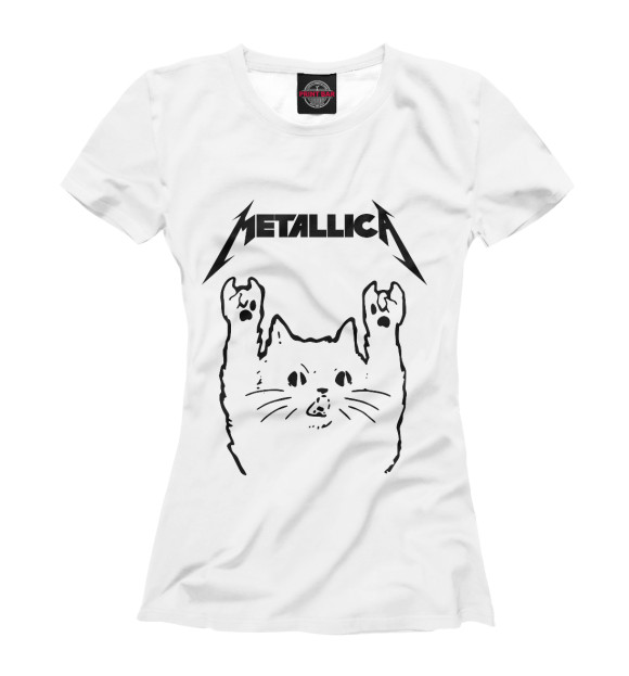 Женская футболка с изображением Metallica цвета Белый