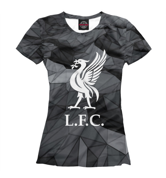 Женская футболка с изображением Liverpool / Ливерпуль цвета Белый