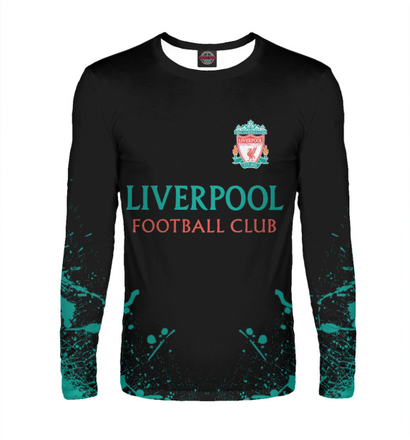 Мужской лонгслив с изображением Liverpool цвета Белый