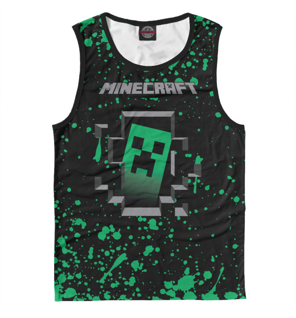 Майка для мальчика с изображением Minecraft цвета Белый