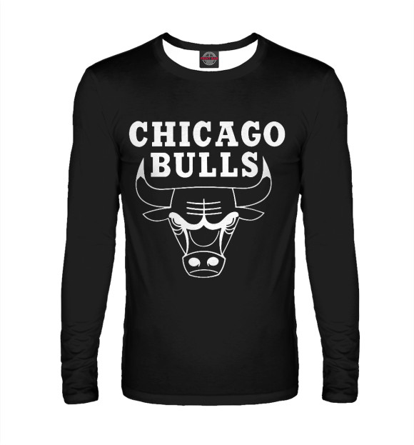 Мужской лонгслив с изображением Chicago Bulls цвета Белый