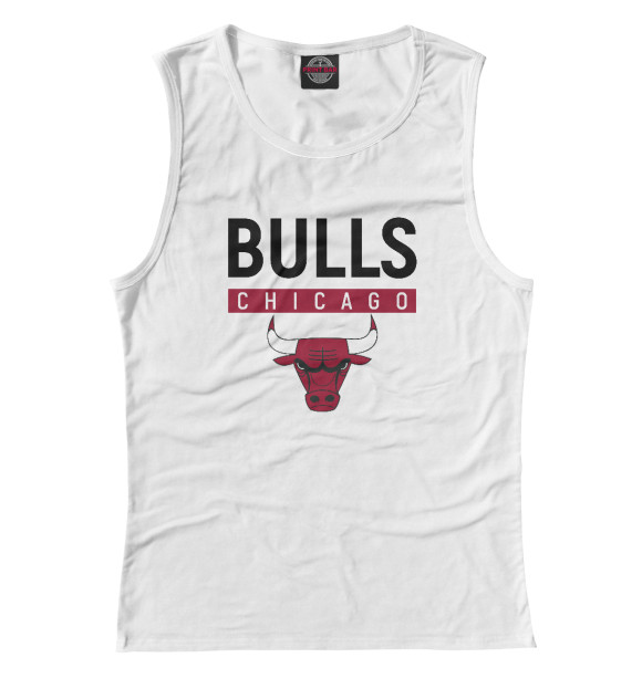 Майка для девочки с изображением Chicago Bulls цвета Белый