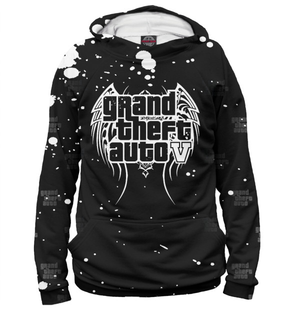 Мужское худи с изображением Grand Theft Auto | GTA цвета Белый