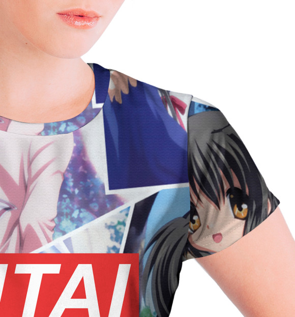 Женская футболка с изображением Hentai цвета Белый