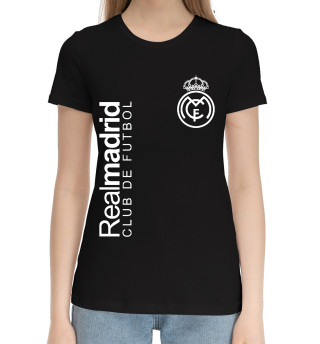Хлопковая футболка для девочек ФК Реал Мадрид (Club De Futbol)