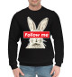 Мужской хлопковый свитшот Кролик Follow me
