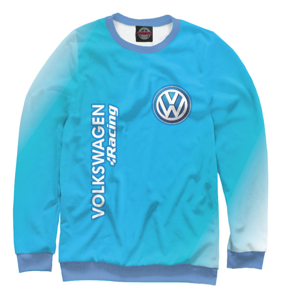 Свитшот для девочек с изображением Volkswagen Racing цвета Белый
