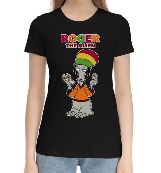Хлопковая футболка для девочек Roger