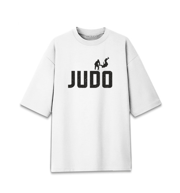 Женская футболка оверсайз с изображением Judo цвета Белый