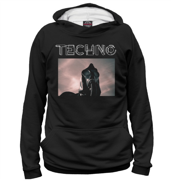 Женское худи с изображением TECHNO BUUZ цвета Белый