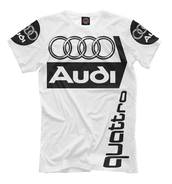 Футболка для мальчиков с изображением Audi цвета Белый