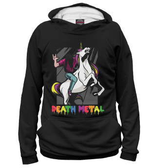 Худи для девочки Death Metal Unicorn