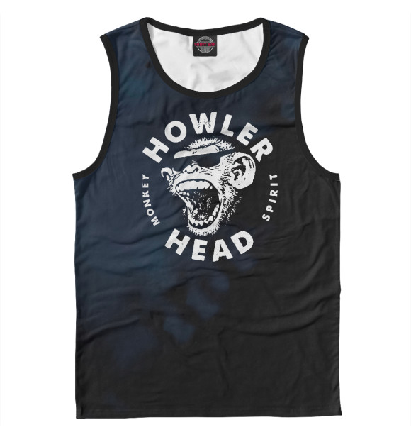 Майка для мальчика с притом Howler Head Monkey Kentucky цвета Белый Майка для мальчика с изображением Howler Head Monkey Kentucky цвета Белый