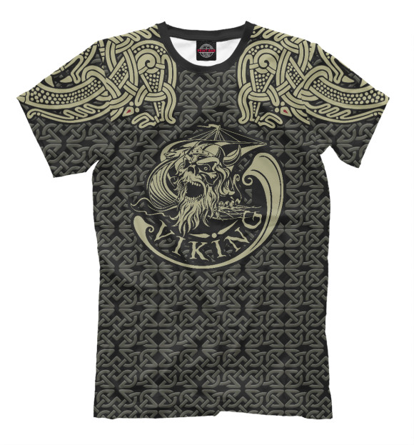 Мужская футболка с изображением Викинг цвета Белый