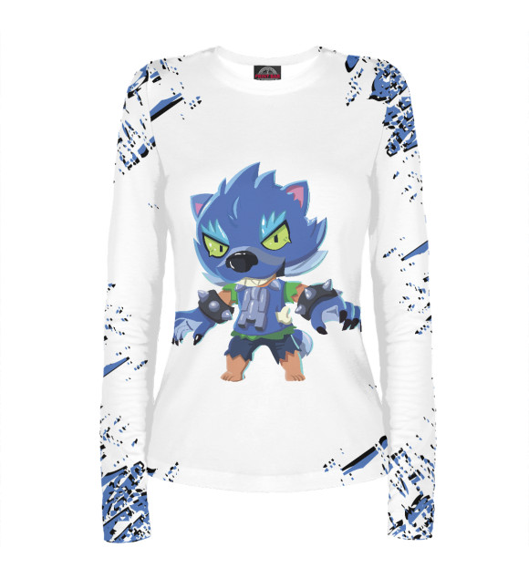 Женский лонгслив с изображением Brawl Stars цвета Белый