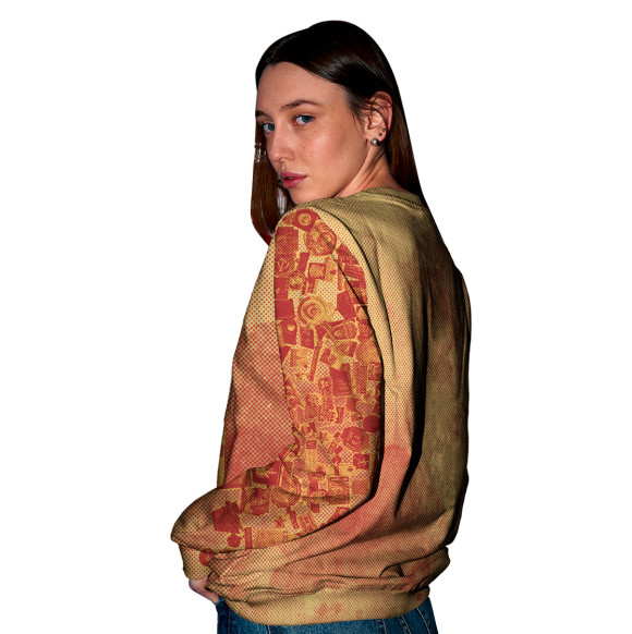 Женский свитшот с изображением Кто не работает тот не ест цвета Белый