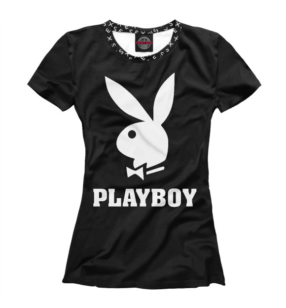 Футболка для девочек с изображением Playboy цвета Белый