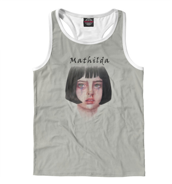 Мужская майка-борцовка с изображением Mathilda from Leon цвета Белый