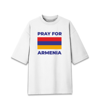 Женская футболка оверсайз Pray For Armenia