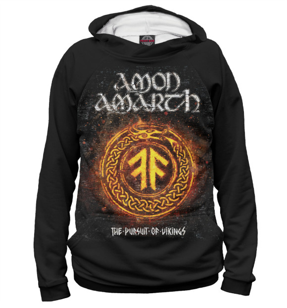 Женское худи с изображением Amon amarth цвета Белый