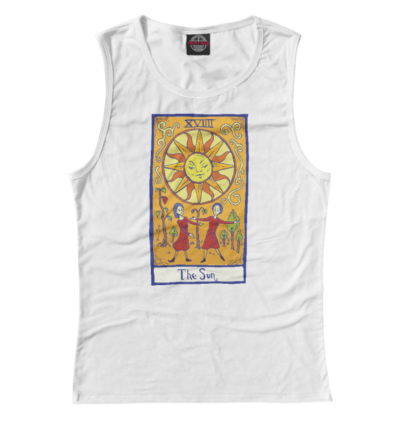 Майка для девочки с притом Карта Таро цвета Белый Майка для девочки с изображением Карта Таро цвета Белый