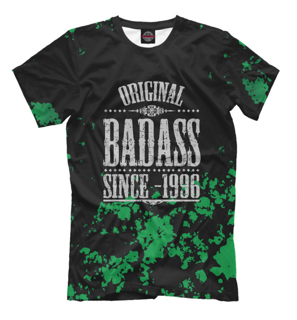 Мужская футболка с изображением Original badass since 1996 цвета Белый
