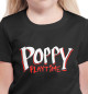 Футболка для девочек Poppy Playtime логотип