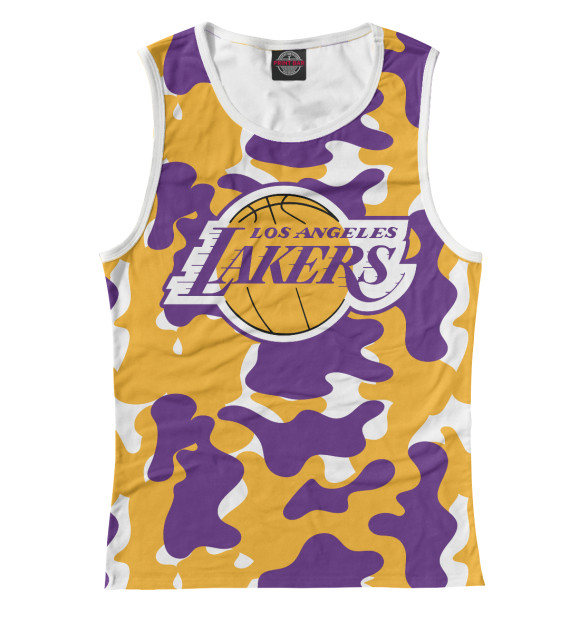 Майка для девочки с изображением LA Lakers / Лейкерс цвета Белый