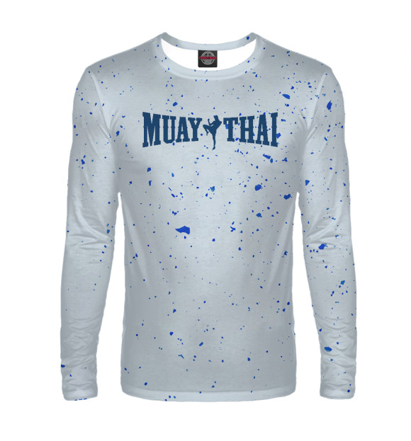 Мужской лонгслив с изображением Muay Thai Logo цвета Белый