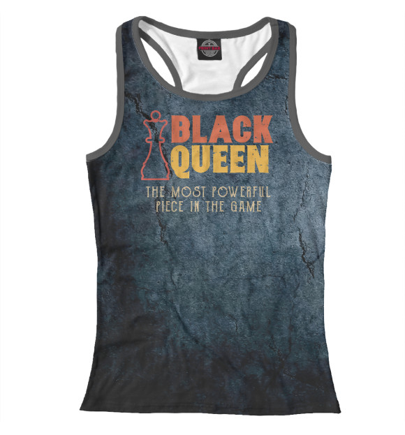 Женская майка-борцовка с изображением Black Queen цвета Белый