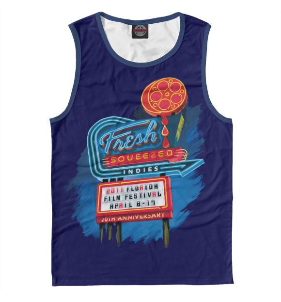 Мужская майка с изображением Fresh цвета Белый