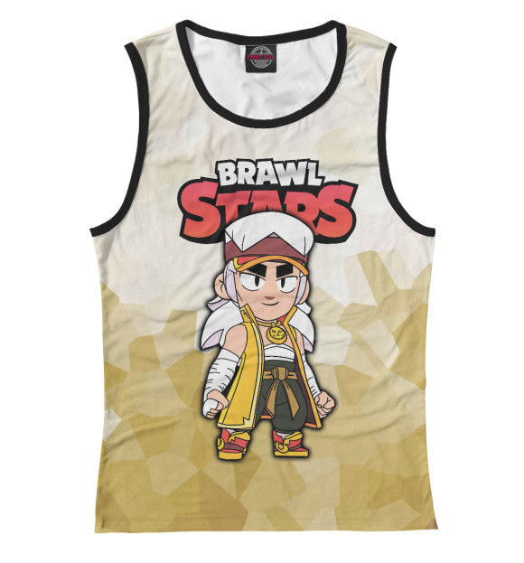 Майка для девочки с изображением Fang Фэнг Brawl Stars цвета Белый