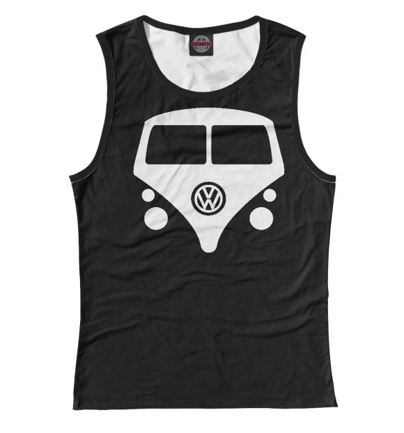 Майка для девочки с притом Volkswagen White T1 цвета Белый Майка для девочки с изображением Volkswagen White T1 цвета Белый