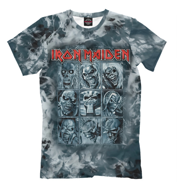 Мужская футболка с изображением Iron Maiden цвета Белый