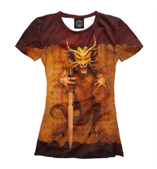 Женская футболка Дракон - хранитель тайн