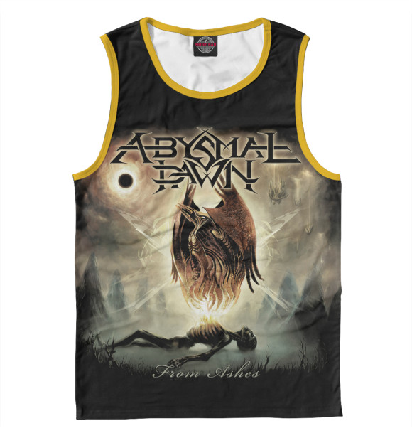 Майка для мальчика с притом Abysm aldawn цвета Белый Майка для мальчика с изображением Abysm aldawn цвета Белый