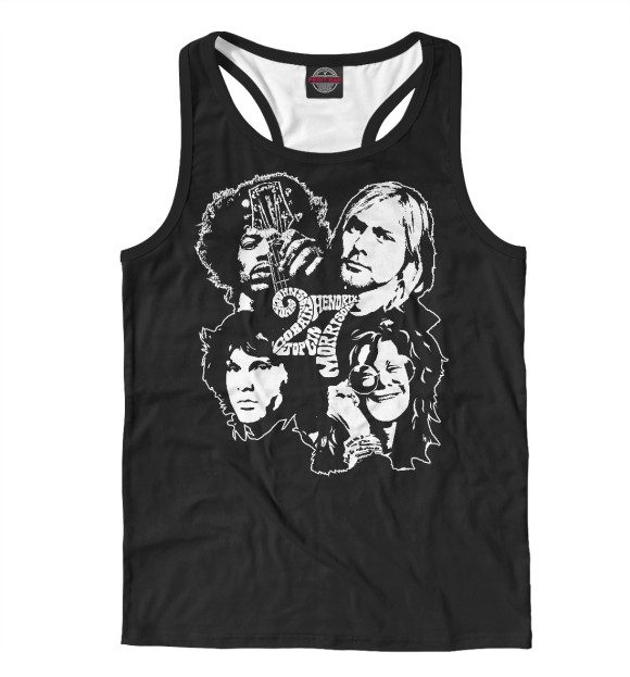 Мужская майка-борцовка с изображением Клуб 27 цвета Белый