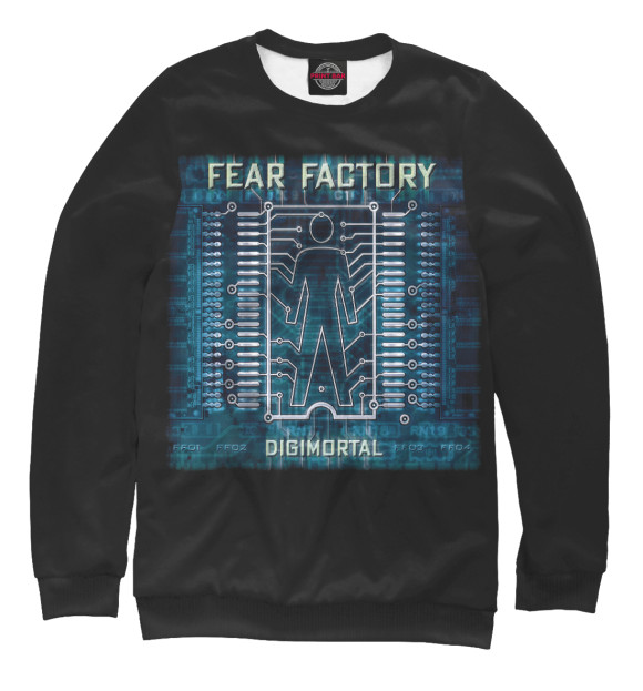 Мужской свитшот с изображением Fearfactory цвета Белый