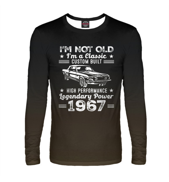 Мужской лонгслив с изображением I'm Not Old I Classic 1967 цвета Белый